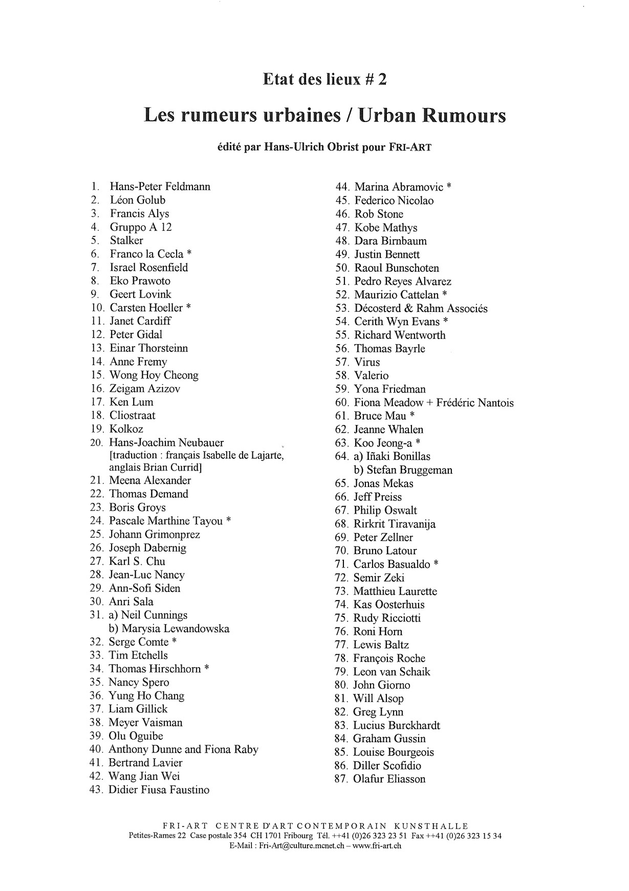 Relational aesthetics at Friart image