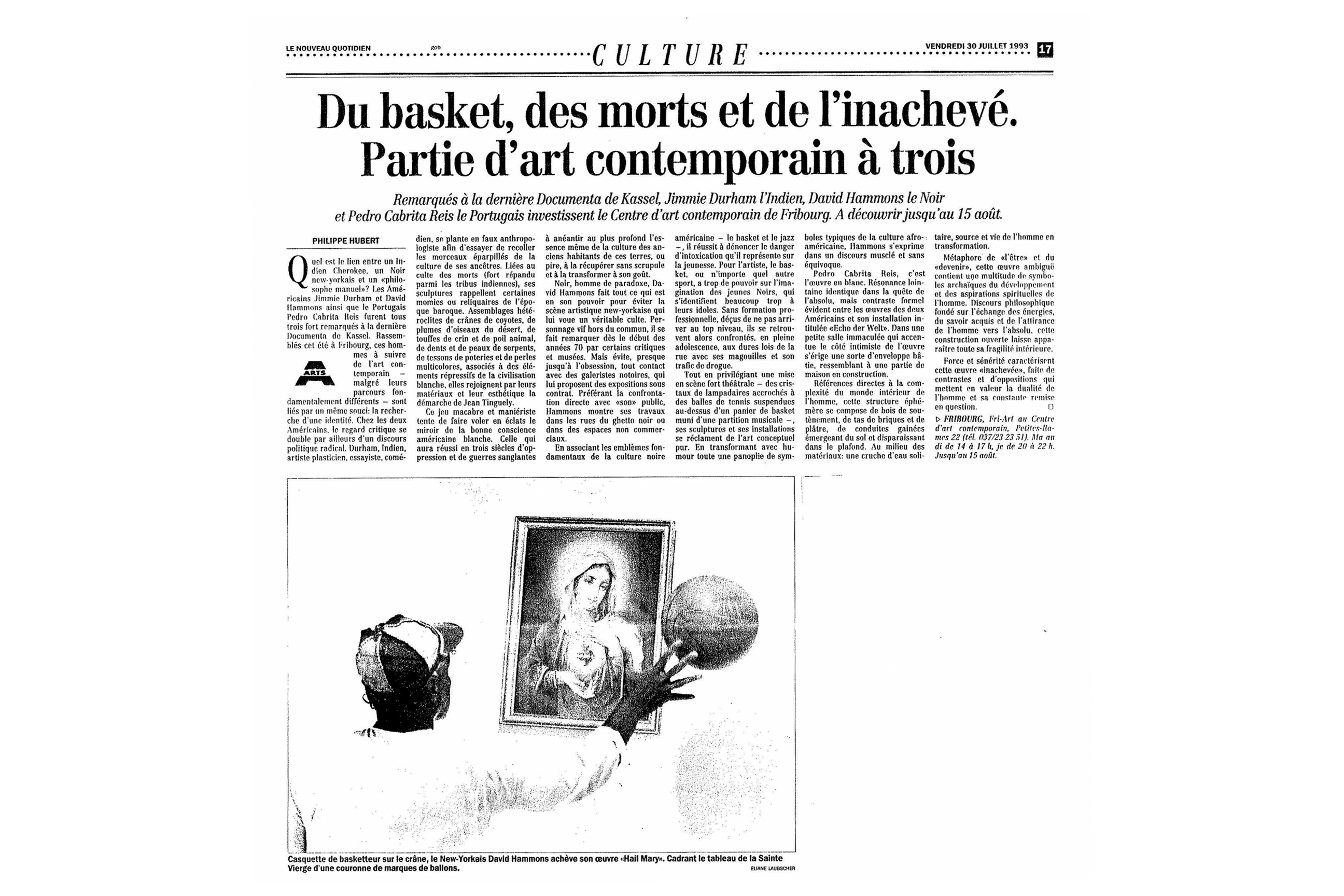 Jimmie Durham / David Hammons image