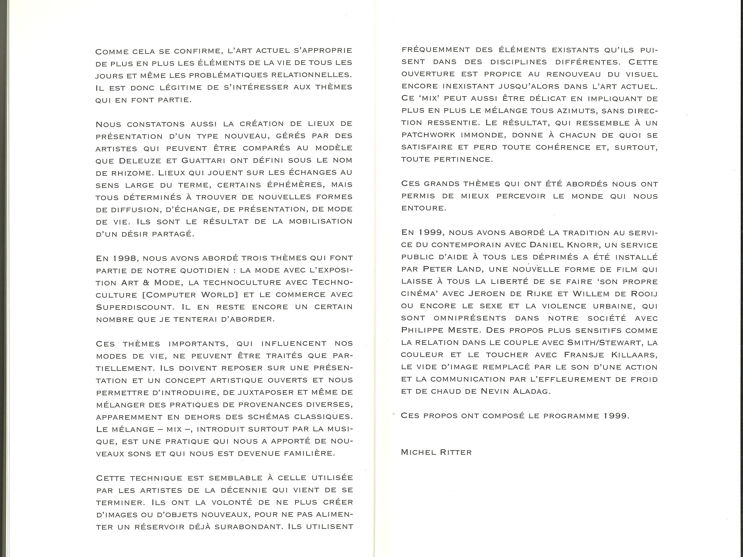 Centre d'Art Contemporain Fri-Art Kunsthalle 1998-1999 image