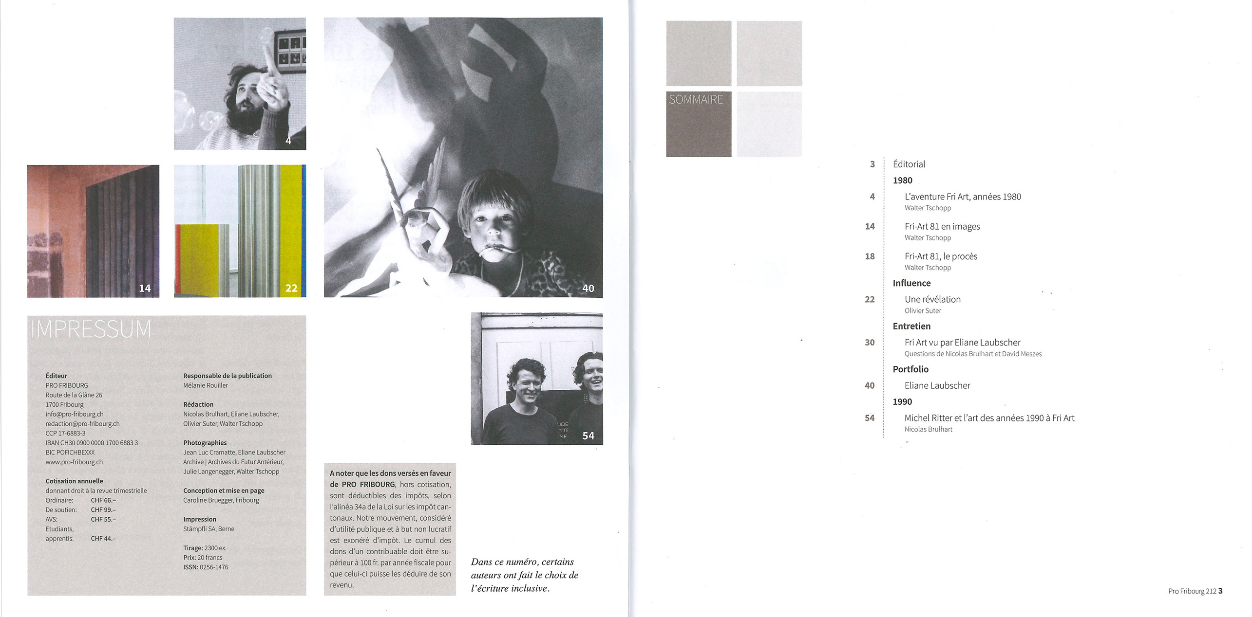 PRO FRIBOURG: Fri Art est né du vide. L'esprit d'une Kunsthalle image