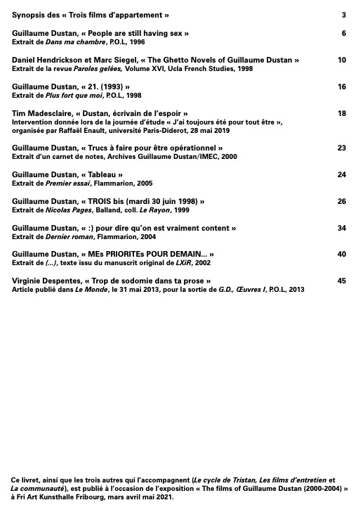 Trois films d’appartement image